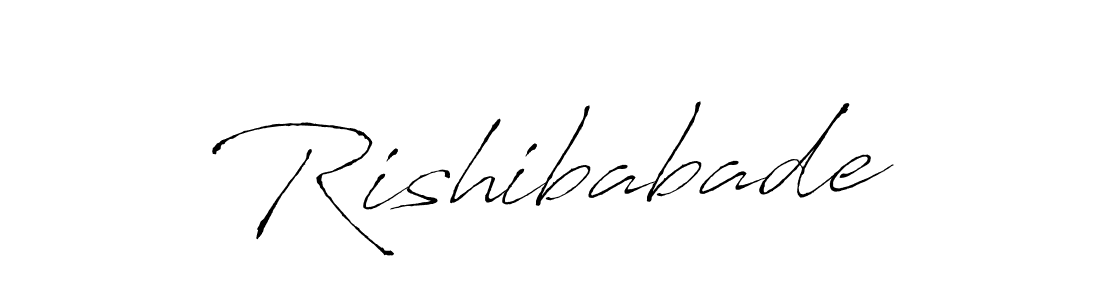 Make a beautiful signature design for name Rishibabade. With this signature (Antro_Vectra) style, you can create a handwritten signature for free. Rishibabade signature style 6 images and pictures png