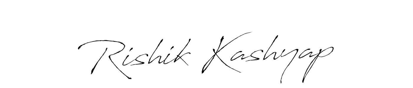 You should practise on your own different ways (Antro_Vectra) to write your name (Rishik Kashyap) in signature. don't let someone else do it for you. Rishik Kashyap signature style 6 images and pictures png