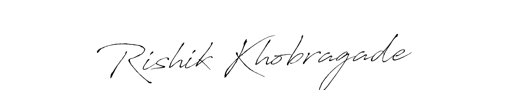 Rishik Khobragade stylish signature style. Best Handwritten Sign (Antro_Vectra) for my name. Handwritten Signature Collection Ideas for my name Rishik Khobragade. Rishik Khobragade signature style 6 images and pictures png