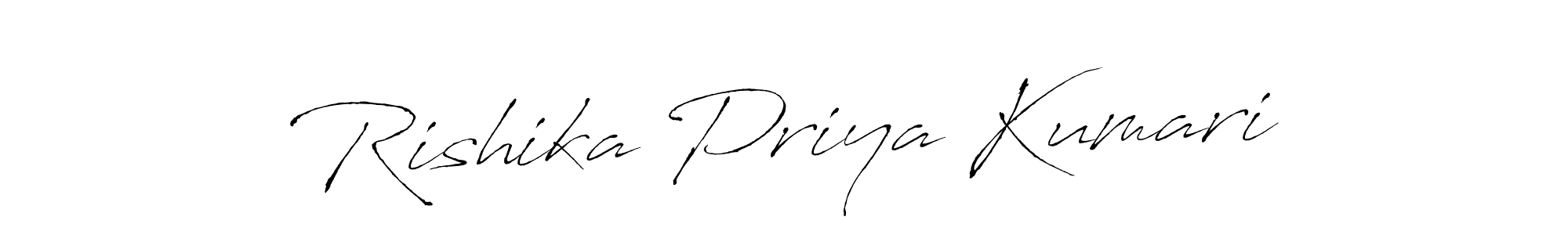 You should practise on your own different ways (Antro_Vectra) to write your name (Rishika Priya Kumari) in signature. don't let someone else do it for you. Rishika Priya Kumari signature style 6 images and pictures png