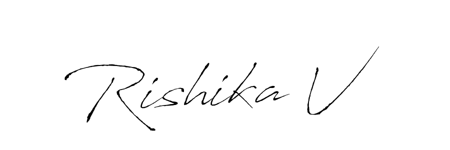 Design your own signature with our free online signature maker. With this signature software, you can create a handwritten (Antro_Vectra) signature for name Rishika V. Rishika V signature style 6 images and pictures png