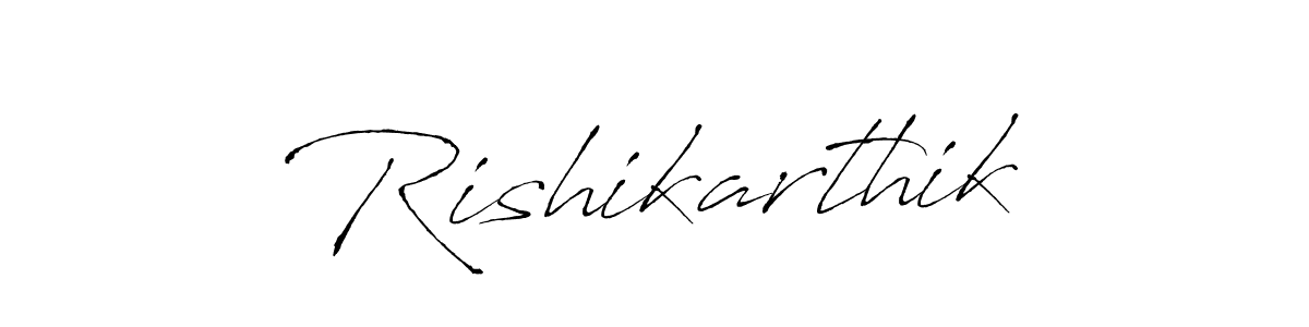 Rishikarthik stylish signature style. Best Handwritten Sign (Antro_Vectra) for my name. Handwritten Signature Collection Ideas for my name Rishikarthik. Rishikarthik signature style 6 images and pictures png
