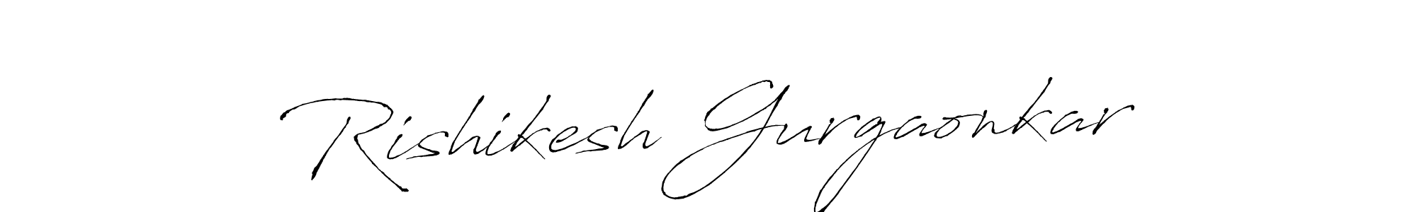 Rishikesh Gurgaonkar stylish signature style. Best Handwritten Sign (Antro_Vectra) for my name. Handwritten Signature Collection Ideas for my name Rishikesh Gurgaonkar. Rishikesh Gurgaonkar signature style 6 images and pictures png