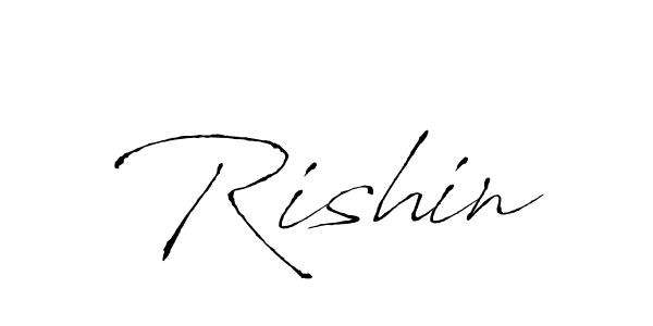 Rishin stylish signature style. Best Handwritten Sign (Antro_Vectra) for my name. Handwritten Signature Collection Ideas for my name Rishin. Rishin signature style 6 images and pictures png
