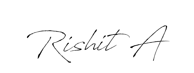 Rishit A stylish signature style. Best Handwritten Sign (Antro_Vectra) for my name. Handwritten Signature Collection Ideas for my name Rishit A. Rishit A signature style 6 images and pictures png