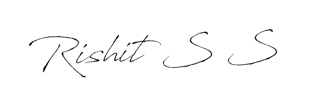 Make a beautiful signature design for name Rishit S S. With this signature (Antro_Vectra) style, you can create a handwritten signature for free. Rishit S S signature style 6 images and pictures png