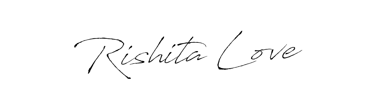 Design your own signature with our free online signature maker. With this signature software, you can create a handwritten (Antro_Vectra) signature for name Rishita Love. Rishita Love signature style 6 images and pictures png
