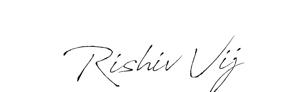 Use a signature maker to create a handwritten signature online. With this signature software, you can design (Antro_Vectra) your own signature for name Rishiv Vij. Rishiv Vij signature style 6 images and pictures png