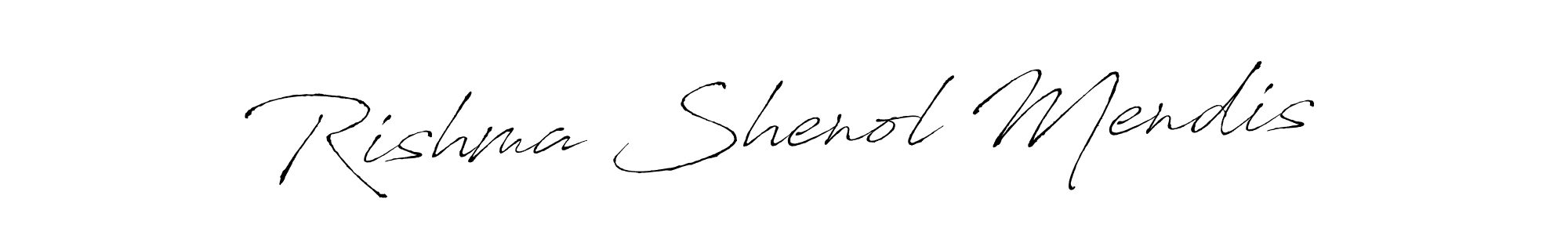 How to make Rishma Shenol Mendis signature? Antro_Vectra is a professional autograph style. Create handwritten signature for Rishma Shenol Mendis name. Rishma Shenol Mendis signature style 6 images and pictures png