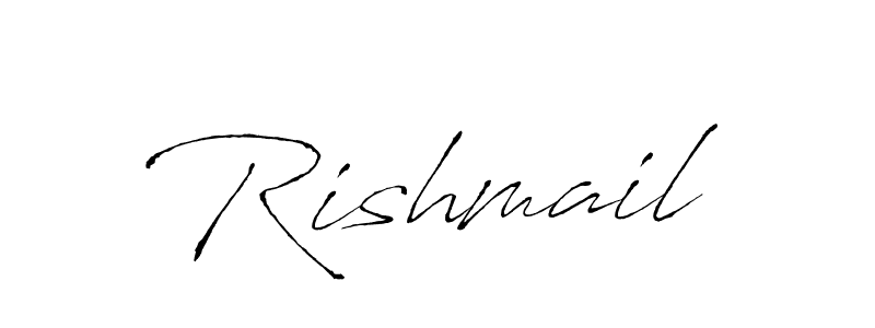 This is the best signature style for the Rishmail name. Also you like these signature font (Antro_Vectra). Mix name signature. Rishmail signature style 6 images and pictures png