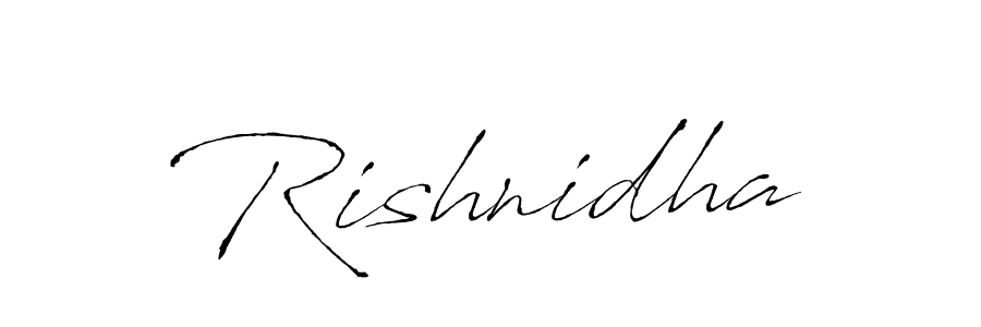 How to make Rishnidha signature? Antro_Vectra is a professional autograph style. Create handwritten signature for Rishnidha name. Rishnidha signature style 6 images and pictures png