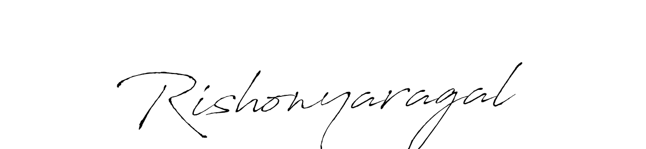 How to make Rishonyaragal name signature. Use Antro_Vectra style for creating short signs online. This is the latest handwritten sign. Rishonyaragal signature style 6 images and pictures png