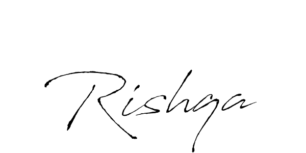 Make a beautiful signature design for name Rishqa. With this signature (Antro_Vectra) style, you can create a handwritten signature for free. Rishqa signature style 6 images and pictures png