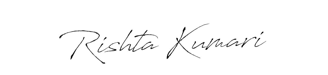 Use a signature maker to create a handwritten signature online. With this signature software, you can design (Antro_Vectra) your own signature for name Rishta Kumari. Rishta Kumari signature style 6 images and pictures png