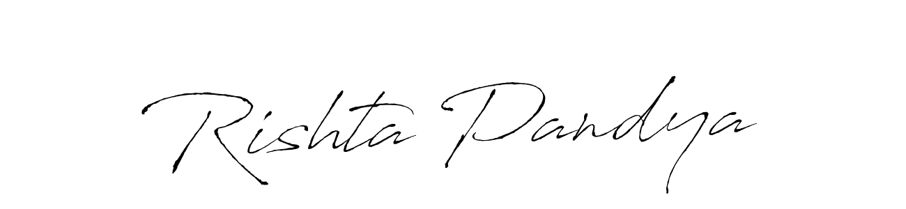 It looks lik you need a new signature style for name Rishta Pandya. Design unique handwritten (Antro_Vectra) signature with our free signature maker in just a few clicks. Rishta Pandya signature style 6 images and pictures png