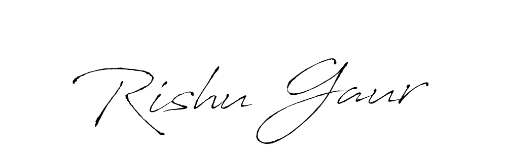 Rishu Gaur stylish signature style. Best Handwritten Sign (Antro_Vectra) for my name. Handwritten Signature Collection Ideas for my name Rishu Gaur. Rishu Gaur signature style 6 images and pictures png