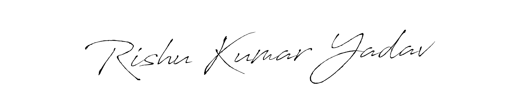 Also we have Rishu Kumar Yadav name is the best signature style. Create professional handwritten signature collection using Antro_Vectra autograph style. Rishu Kumar Yadav signature style 6 images and pictures png