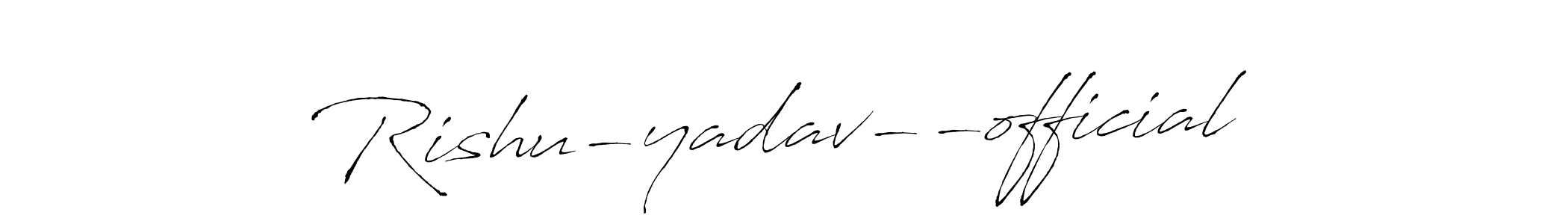 This is the best signature style for the Rishu-yadav--official name. Also you like these signature font (Antro_Vectra). Mix name signature. Rishu-yadav--official signature style 6 images and pictures png