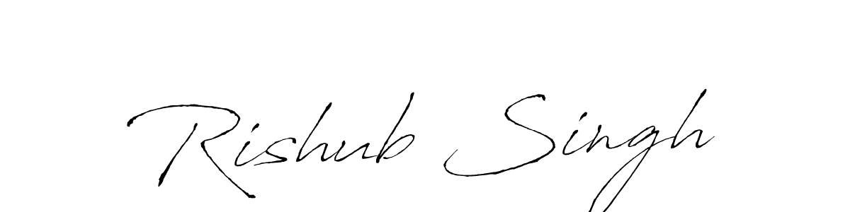 Create a beautiful signature design for name Rishub Singh. With this signature (Antro_Vectra) fonts, you can make a handwritten signature for free. Rishub Singh signature style 6 images and pictures png