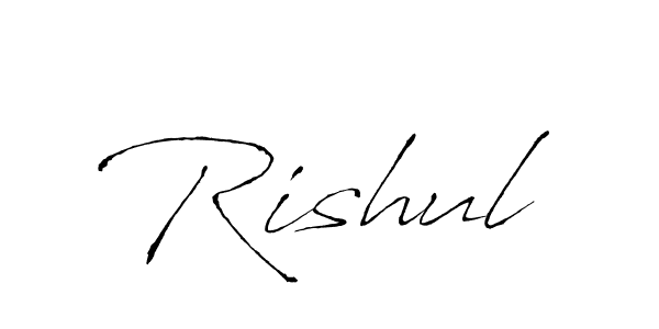 Rishul stylish signature style. Best Handwritten Sign (Antro_Vectra) for my name. Handwritten Signature Collection Ideas for my name Rishul. Rishul signature style 6 images and pictures png