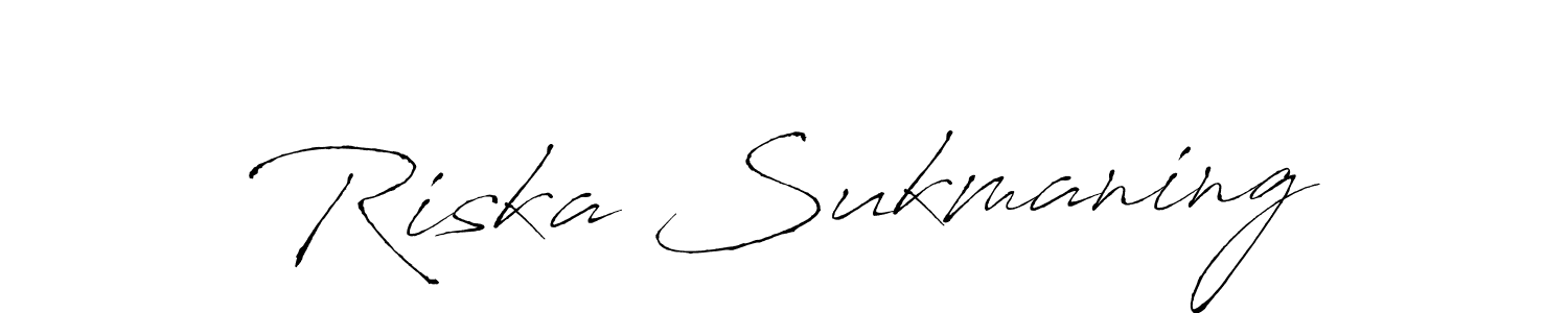 Make a beautiful signature design for name Riska Sukmaning. Use this online signature maker to create a handwritten signature for free. Riska Sukmaning signature style 6 images and pictures png