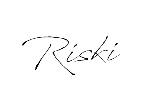 How to make Riski name signature. Use Antro_Vectra style for creating short signs online. This is the latest handwritten sign. Riski signature style 6 images and pictures png