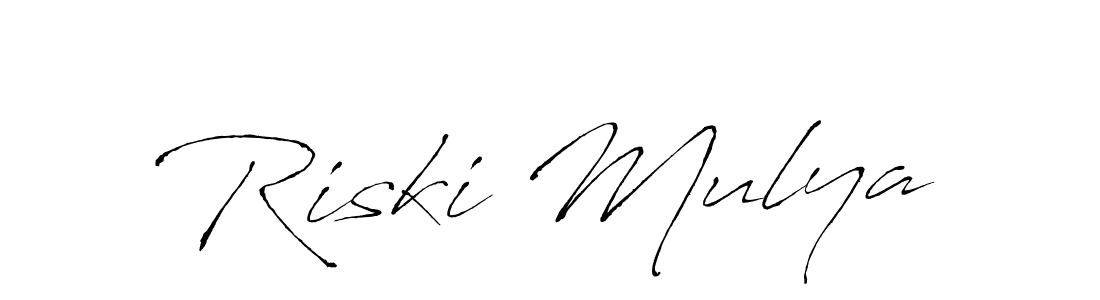 You should practise on your own different ways (Antro_Vectra) to write your name (Riski Mulya) in signature. don't let someone else do it for you. Riski Mulya signature style 6 images and pictures png