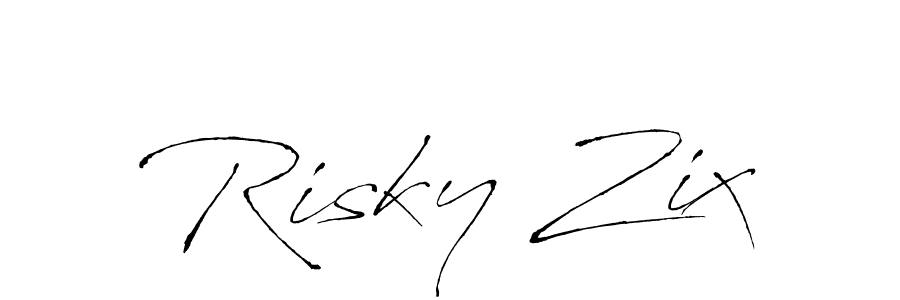 Design your own signature with our free online signature maker. With this signature software, you can create a handwritten (Antro_Vectra) signature for name Risky Zix. Risky Zix signature style 6 images and pictures png