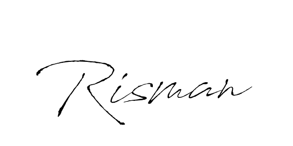 Risman stylish signature style. Best Handwritten Sign (Antro_Vectra) for my name. Handwritten Signature Collection Ideas for my name Risman. Risman signature style 6 images and pictures png