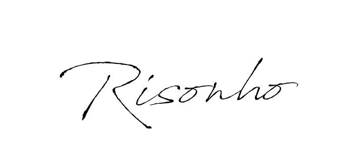 How to make Risonho signature? Antro_Vectra is a professional autograph style. Create handwritten signature for Risonho name. Risonho signature style 6 images and pictures png