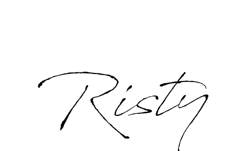 Design your own signature with our free online signature maker. With this signature software, you can create a handwritten (Antro_Vectra) signature for name Risty. Risty signature style 6 images and pictures png