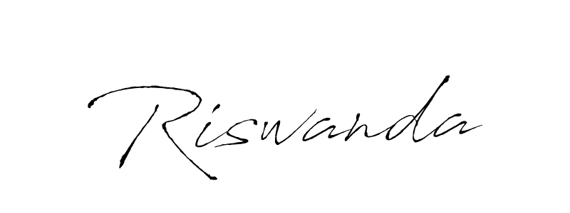 Design your own signature with our free online signature maker. With this signature software, you can create a handwritten (Antro_Vectra) signature for name Riswanda. Riswanda signature style 6 images and pictures png