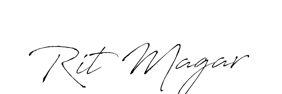 How to make Rit Magar signature? Antro_Vectra is a professional autograph style. Create handwritten signature for Rit Magar name. Rit Magar signature style 6 images and pictures png
