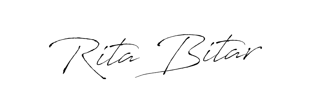 The best way (Antro_Vectra) to make a short signature is to pick only two or three words in your name. The name Rita Bitar include a total of six letters. For converting this name. Rita Bitar signature style 6 images and pictures png