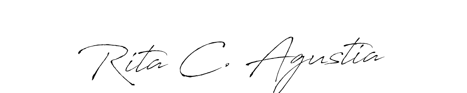 This is the best signature style for the Rita C. Agustia name. Also you like these signature font (Antro_Vectra). Mix name signature. Rita C. Agustia signature style 6 images and pictures png