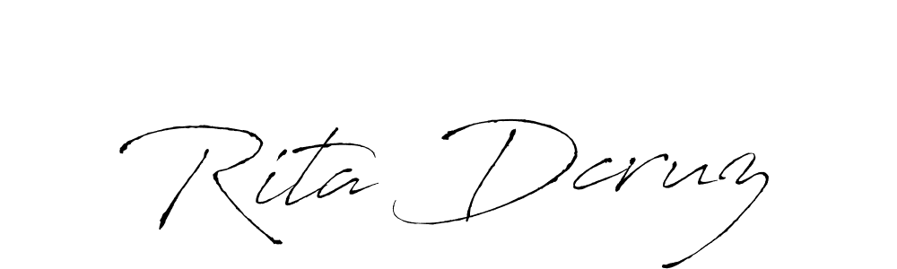 You should practise on your own different ways (Antro_Vectra) to write your name (Rita Dcruz) in signature. don't let someone else do it for you. Rita Dcruz signature style 6 images and pictures png