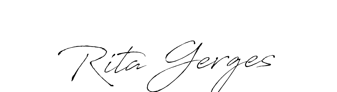 Use a signature maker to create a handwritten signature online. With this signature software, you can design (Antro_Vectra) your own signature for name Rita Gerges. Rita Gerges signature style 6 images and pictures png