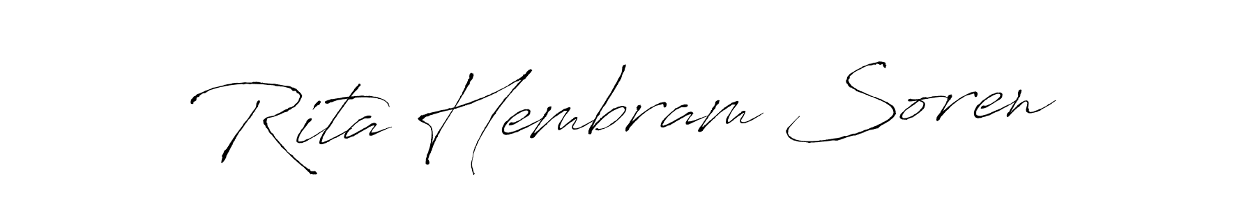 You should practise on your own different ways (Antro_Vectra) to write your name (Rita Hembram Soren) in signature. don't let someone else do it for you. Rita Hembram Soren signature style 6 images and pictures png