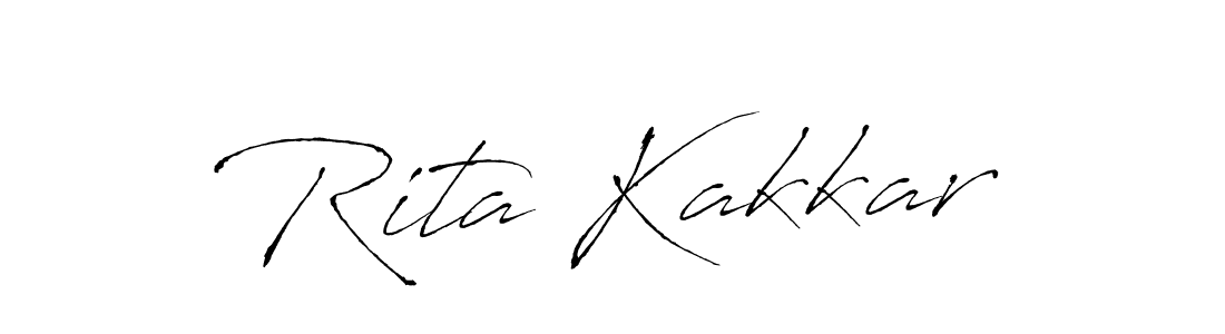 You should practise on your own different ways (Antro_Vectra) to write your name (Rita Kakkar) in signature. don't let someone else do it for you. Rita Kakkar signature style 6 images and pictures png