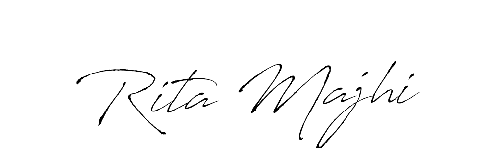 You should practise on your own different ways (Antro_Vectra) to write your name (Rita Majhi) in signature. don't let someone else do it for you. Rita Majhi signature style 6 images and pictures png