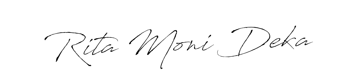 if you are searching for the best signature style for your name Rita Moni Deka. so please give up your signature search. here we have designed multiple signature styles  using Antro_Vectra. Rita Moni Deka signature style 6 images and pictures png
