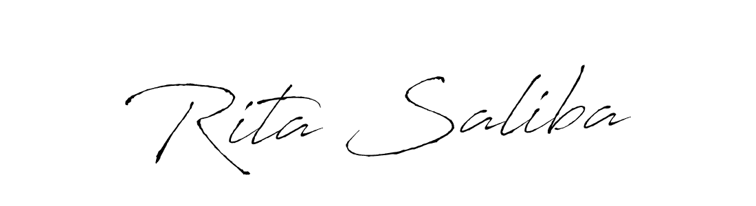 Use a signature maker to create a handwritten signature online. With this signature software, you can design (Antro_Vectra) your own signature for name Rita Saliba. Rita Saliba signature style 6 images and pictures png