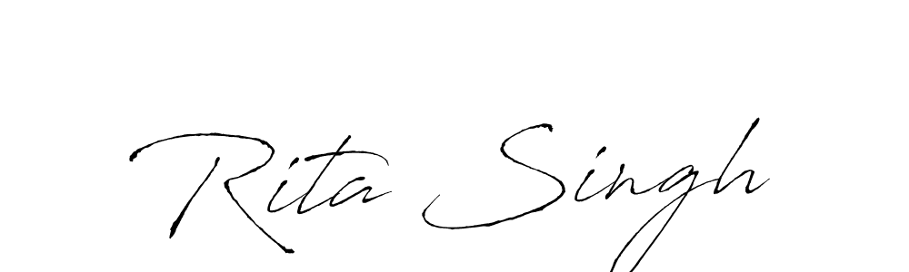 You should practise on your own different ways (Antro_Vectra) to write your name (Rita Singh) in signature. don't let someone else do it for you. Rita Singh signature style 6 images and pictures png