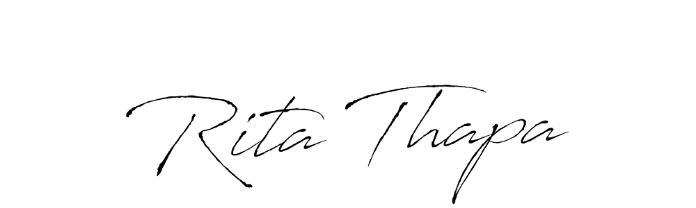 Make a beautiful signature design for name Rita Thapa. With this signature (Antro_Vectra) style, you can create a handwritten signature for free. Rita Thapa signature style 6 images and pictures png