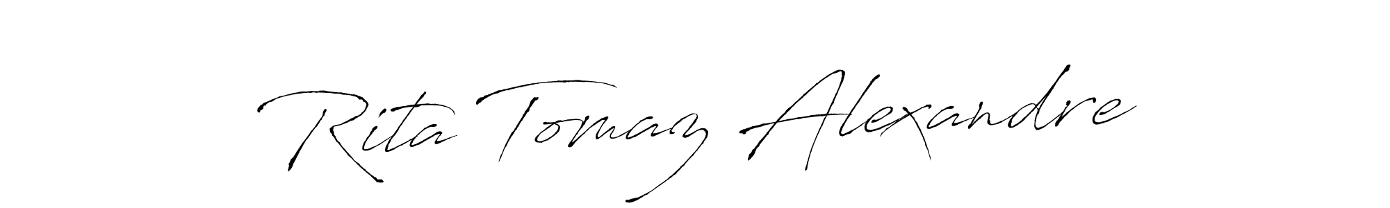 Create a beautiful signature design for name Rita Tomaz Alexandre. With this signature (Antro_Vectra) fonts, you can make a handwritten signature for free. Rita Tomaz Alexandre signature style 6 images and pictures png
