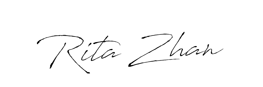 How to make Rita Zhan name signature. Use Antro_Vectra style for creating short signs online. This is the latest handwritten sign. Rita Zhan signature style 6 images and pictures png