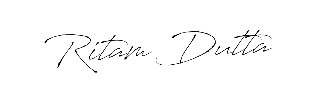 You can use this online signature creator to create a handwritten signature for the name Ritam Dutta. This is the best online autograph maker. Ritam Dutta signature style 6 images and pictures png