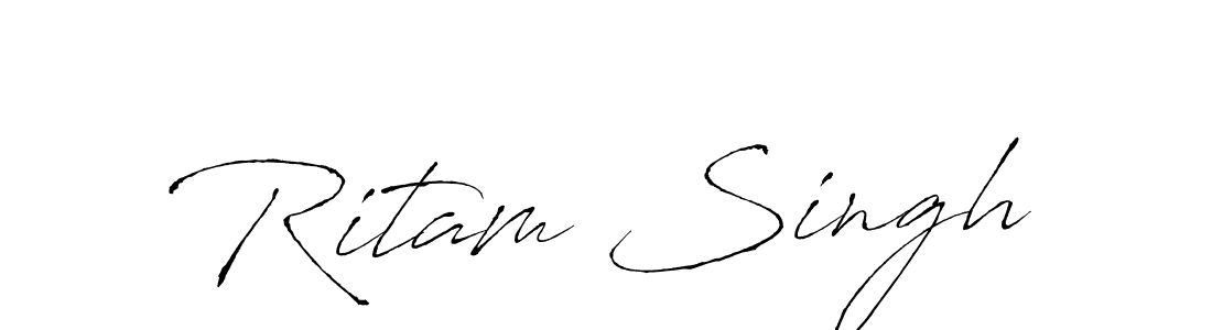 How to make Ritam Singh name signature. Use Antro_Vectra style for creating short signs online. This is the latest handwritten sign. Ritam Singh signature style 6 images and pictures png