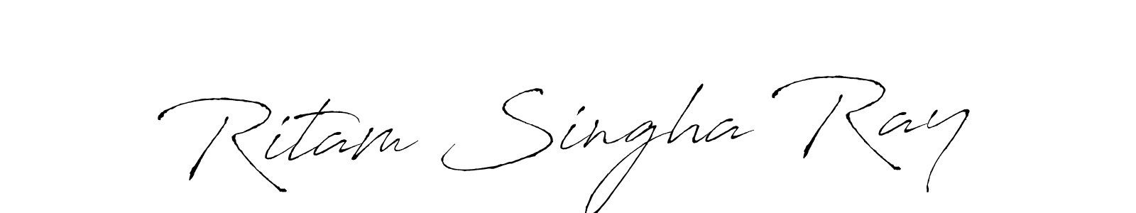 You should practise on your own different ways (Antro_Vectra) to write your name (Ritam Singha Ray) in signature. don't let someone else do it for you. Ritam Singha Ray signature style 6 images and pictures png
