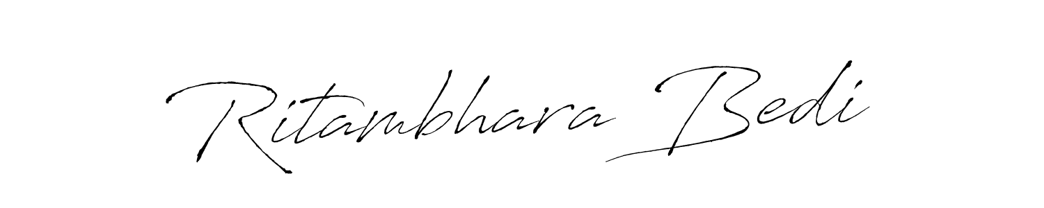 How to make Ritambhara Bedi name signature. Use Antro_Vectra style for creating short signs online. This is the latest handwritten sign. Ritambhara Bedi signature style 6 images and pictures png